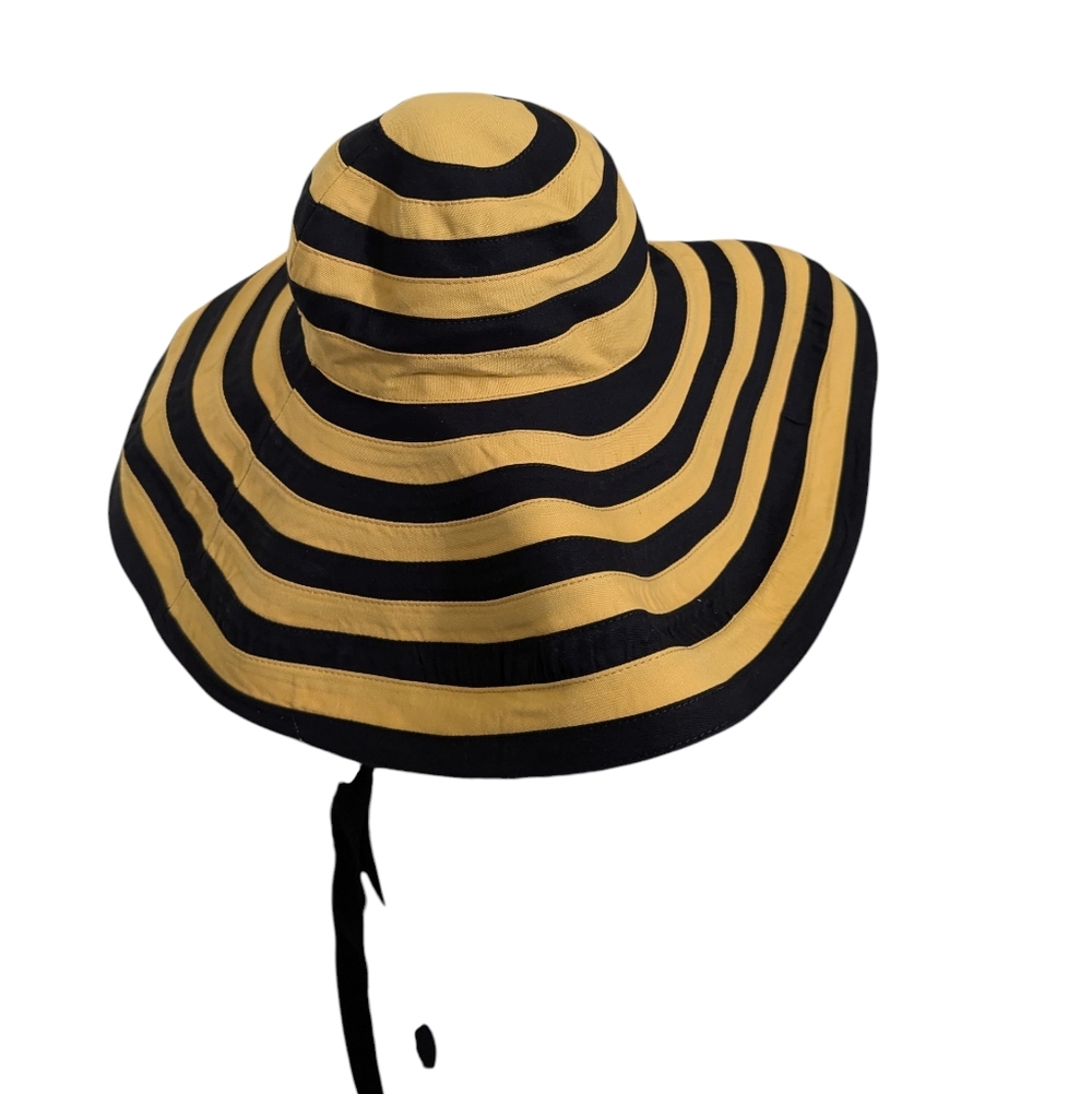 Prada, Wide-Brim, Stripe Sun Hat ,Rare, Runway 2011 - Picture 5 of 10